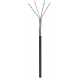 CAT6 SF/UTP câble extérieur sur bobine de 305m flexible noir CCA