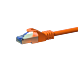 Câble CAT6A S/FTP (PIMF) 100% cuivre orange - 2m