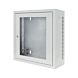 Baie murale blanche 3U avec porte en verre profondeur 185mm 