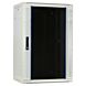 Baie murale blanche 18U avec porte en verre 600x450x900mm