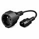 Câble d'alimentation prise secteur vers C14 Type E 0,15 m adaptateur - Terre à broche