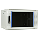 Baie murale blanche 4U avec porte en verre 600x450x280mm (LxPxH)