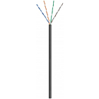 Rouleau câble rigide extérieur noir CAT6 U / UTP CCA - 305m