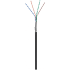 Rouleau câble rigide extérieur noir CAT6 S / FTP CCA - 100m
