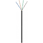 Rouleau câble rigide extérieur noir CAT6 U / UTP CCA - 50m