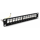 Panneau de brassage STP 10 pouces pour connecteurs Keystone - 12 ports