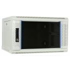 Baie murale blanche 6U avec porte en verre 600x450x368mm