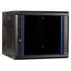Baie murale 9U (inclinable) avec porte en verre et panneaux latéraux perforés 600x600x500mm