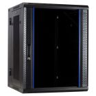 Baie murale 15U (inclinable) avec porte en verre et panneaux latéraux perforés 600x600x770mm