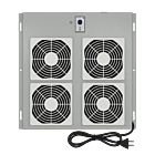 Kit de ventilation comprenant 4 ventilateurs et un thermostat adapté aux baies serveurs extérieures