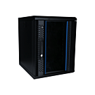 Baie de serveur 10 pouces 9U avec porte en verre 370x450x486mm (LxPxH)