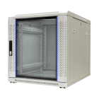 Mini baie de serveur blanche15U avec porte en verre 600x800x860mm (LxPxH)