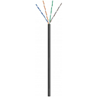 Rouleau câble flexible extérieur noir CAT6 U / UTP CCA - 50m