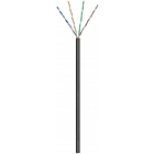 Rouleau câble flexible extérieur noir CAT6 U / UTP CCA - 305m