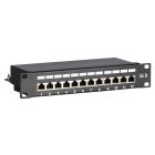 Panneau de brassage de 10 pouces CAT5E FTP - 12 ports