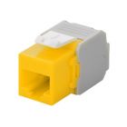 Connecteur Keystone Cat6A UTP - Toolless - Jaune