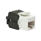 Connecteur Keystone Cat6A UTP - Toolless - Noir / Blanc