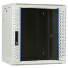 Baie murale blanche 12U avec porte en verre 600x450x635mm