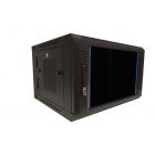 Baie murale 6U (inclinable) avec porte en verre et panneaux latéraux perforés 600x600x368mm
