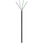 Rouleau câble flexible extérieur noir CAT6 U / UTP CCA - 100m