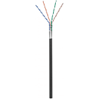 Rouleau câble extérieur rigide noir CAT5E FTP CCA - 100M