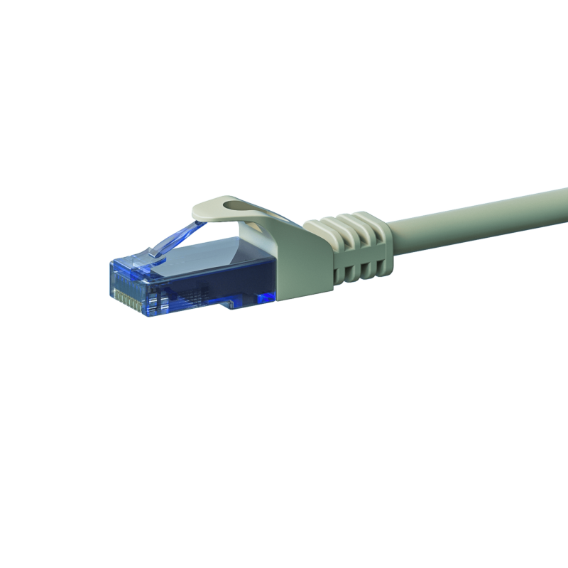 Câble CAT6A UTP 100% cuivre gris - 1m
