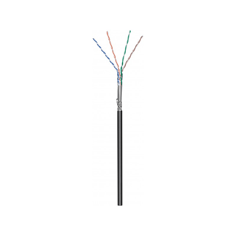 CAT6 SF/UTP câble extérieur sur bobine de 305m flexible noir CCA