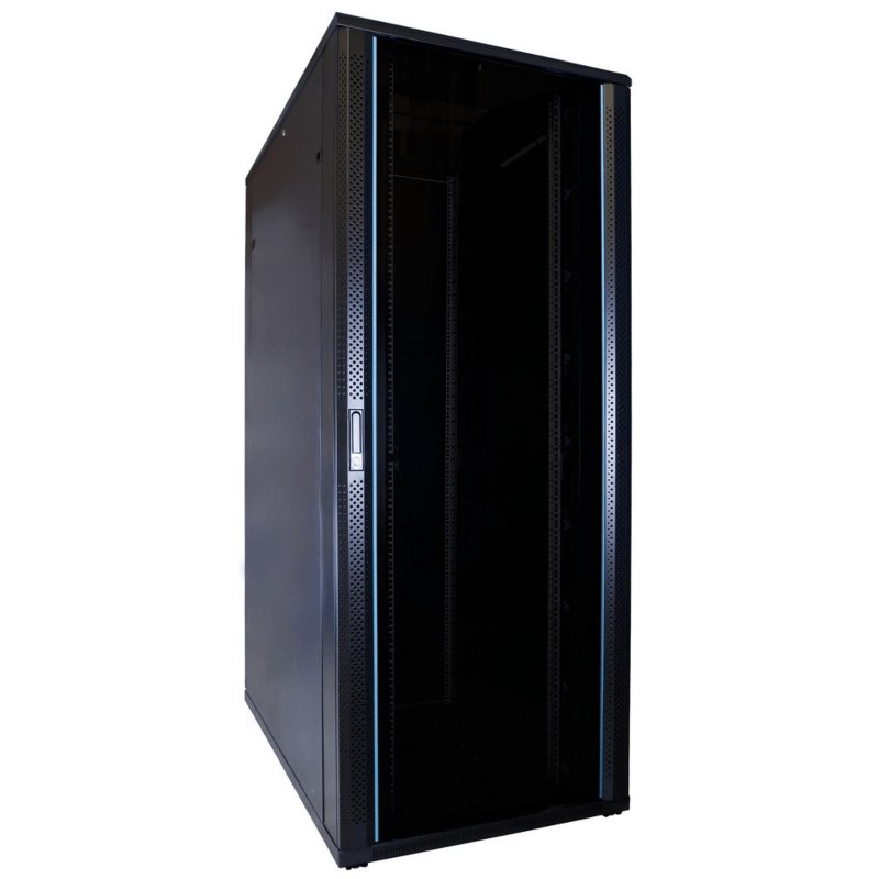 Baie de serveur 47U avec porte en verre 800x1200x2200mm (LxPxH)