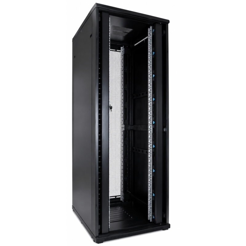  Baie de serveur 47U avec double porte perforée à l'avant et à l'arrière 800x800x2200mm (LxPxH)