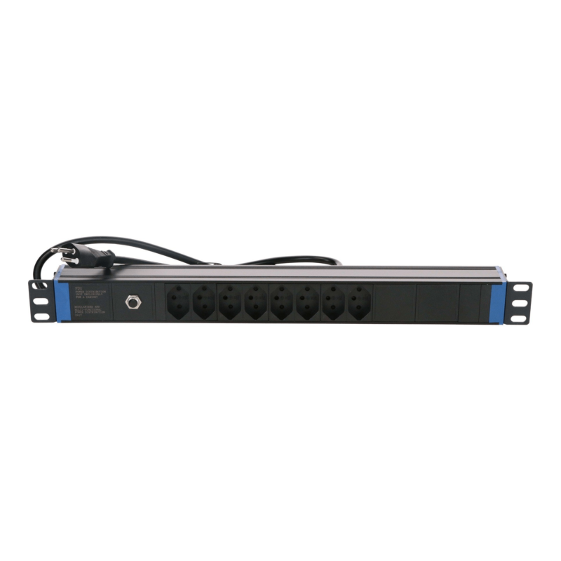 Multiprise Suisse 19" Surge Protection Overload - 8 prises