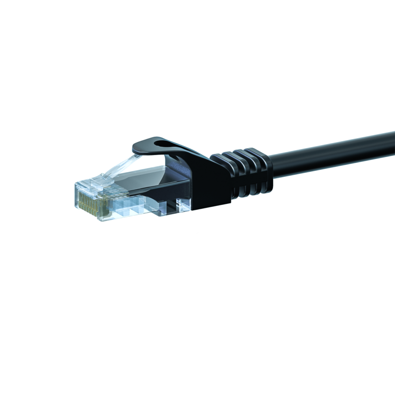 Câble Cat5e UTP CCA noir - 2m