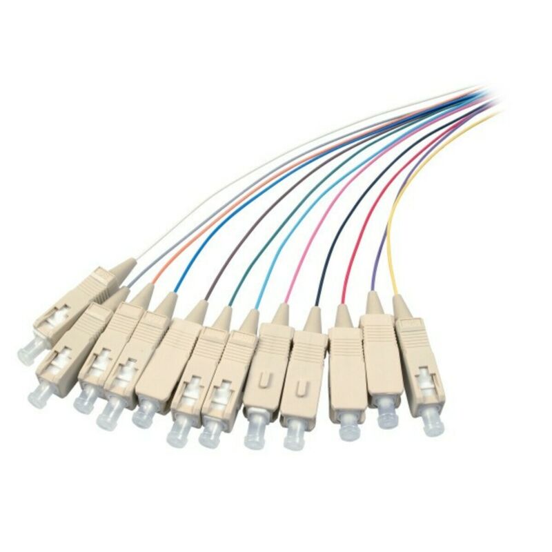 OS2 fibre optique Pigtail Coloré Set SC / PC - 12 pièces