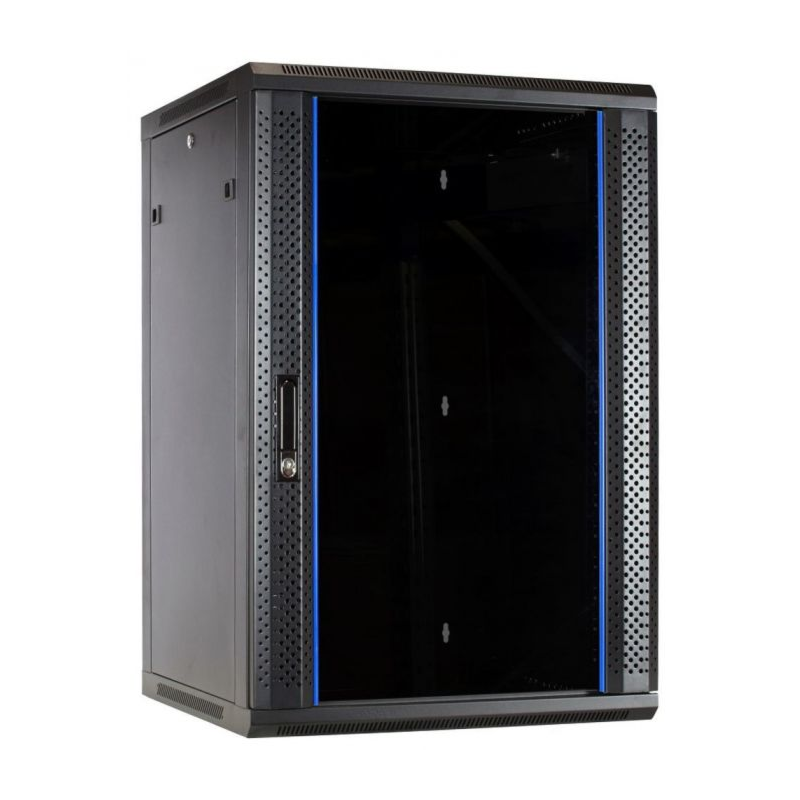 Baie murale 22U avec porte en verre 600x600x1200mm 