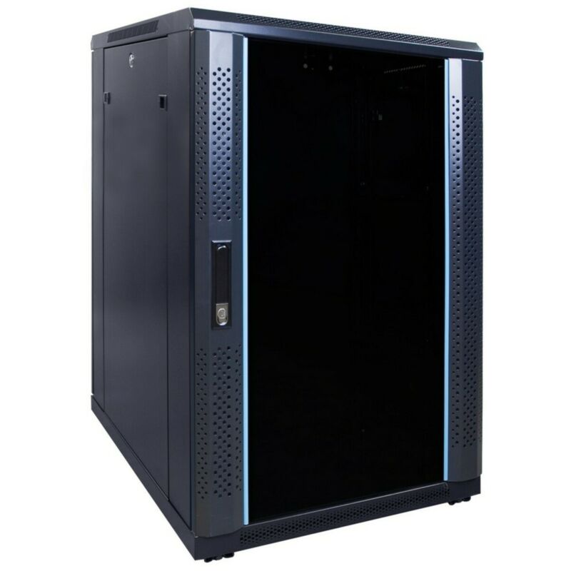 Baie de serveur 18U avec porte en verre 600x800x1000mm (LXPXH)