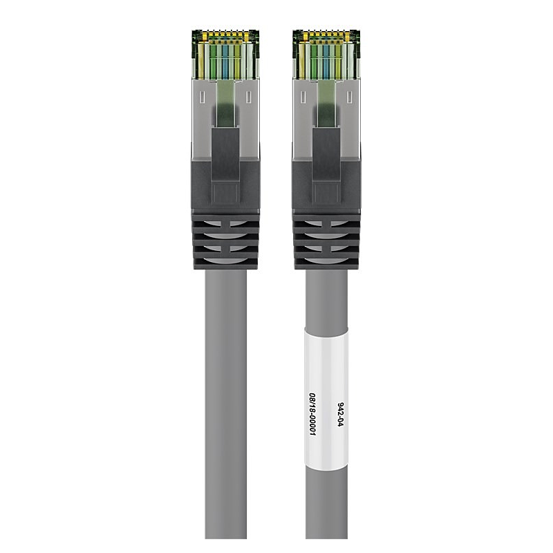 Câble RJ45 Cat8 S/FTP (PIMF) Gris - 0,25m