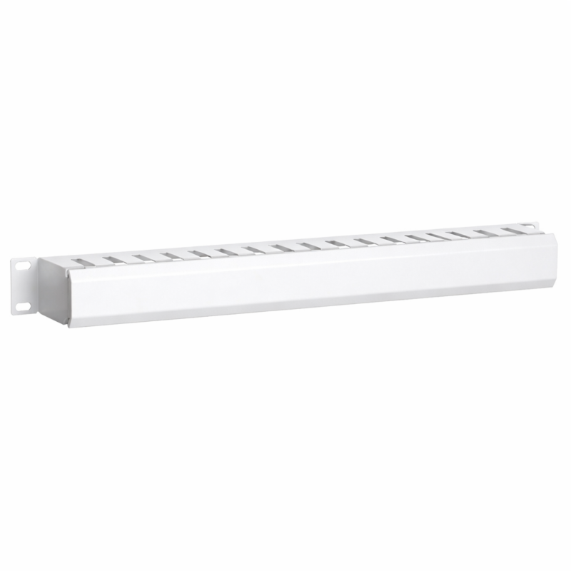 Conduit de câble blanc en métal 1U 19 pouces avec couvercle coulissant
