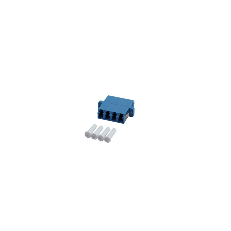 Coupleur Singlemode 4 voies LC-LC Quad Bleu