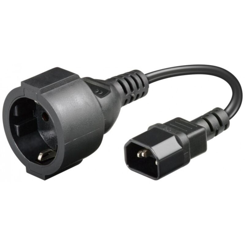 Câble d'alimentation avec fiche CA vers prise C14, 0,15 m - adaptateur