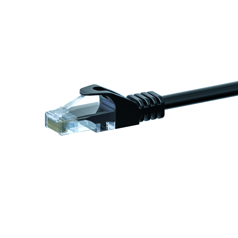 Câble Cat5e UTP 100% cuivre noir - 20m