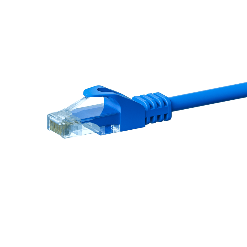 Câble Cat5e UTP 100% cuivre bleu - 7.50m