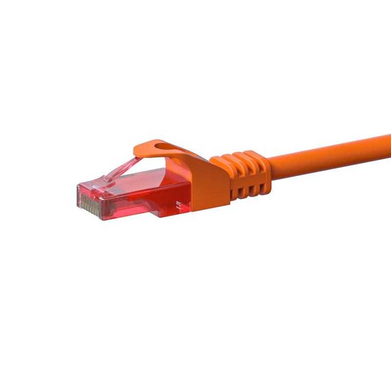 Câble CAT6 UTP 100% cuivre orange - 1m