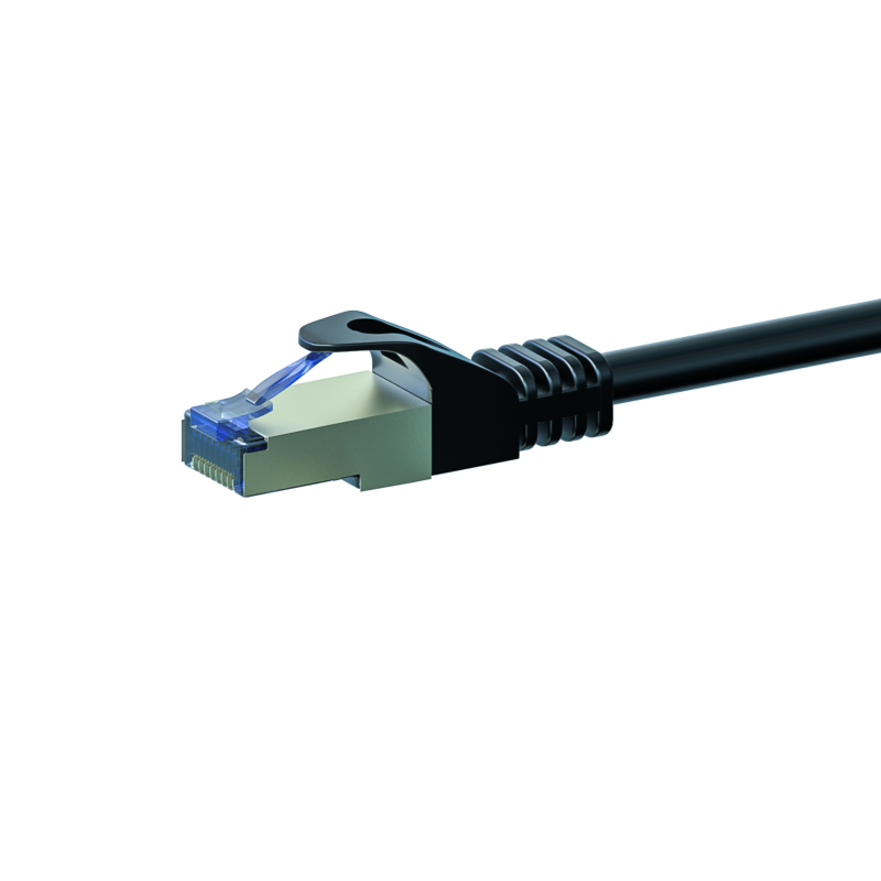 Câble CAT6A S/FTP (PIMF) 100% cuivre noir - 50m