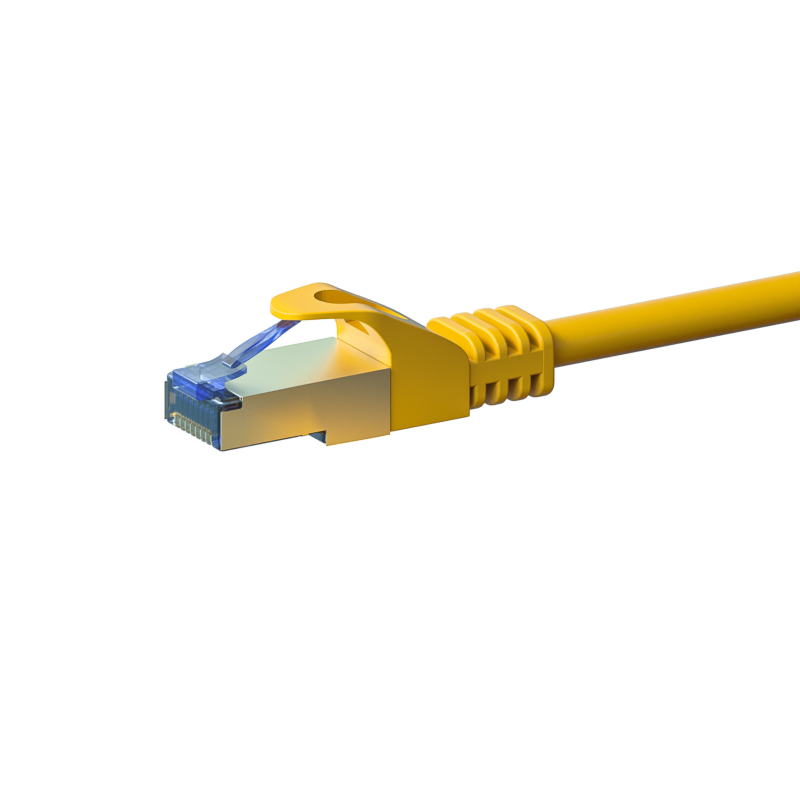 Câble CAT6A S/FTP (PIMF) 100% cuivre jaune - 15m