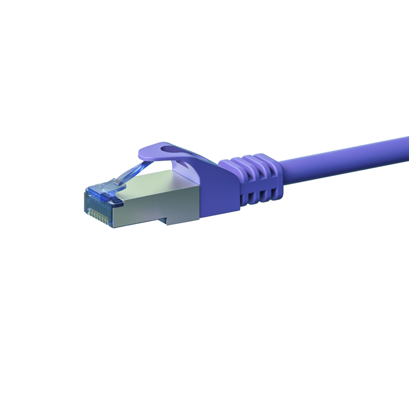 Câble CAT6A S/FTP (PIMF) 100% cuivre violet - 0.50m