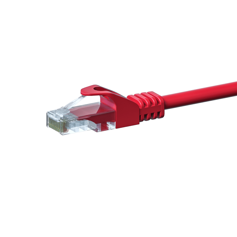 Câble CAT5e UTP CCA rouge - 0.50m