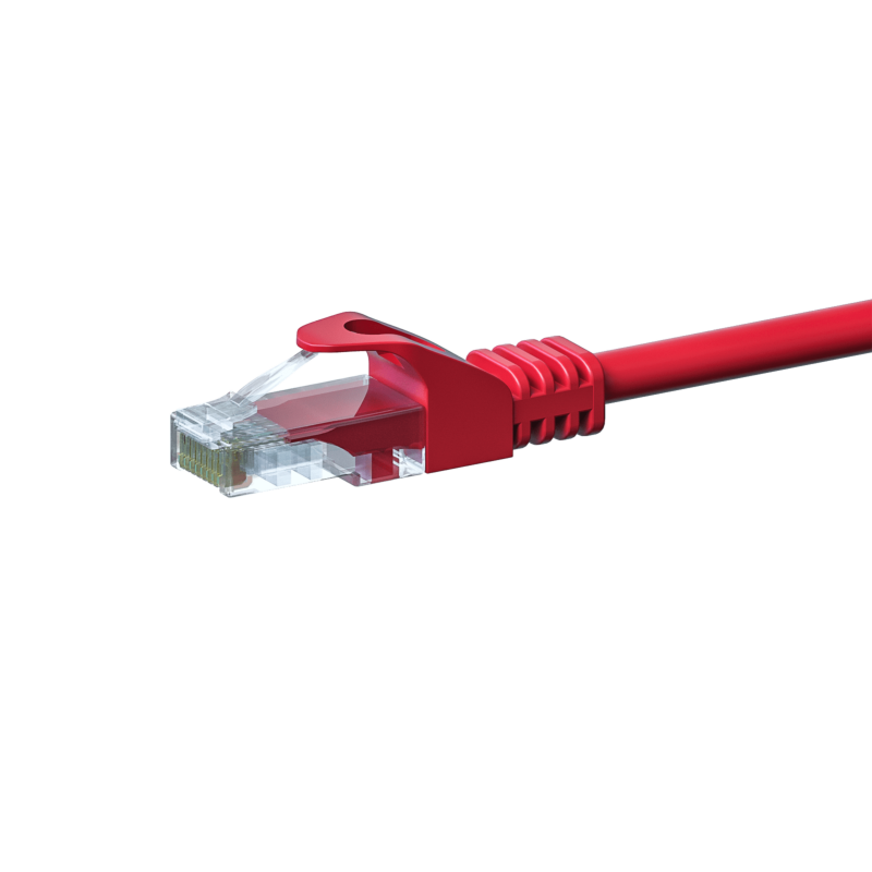 Câble CAT5e UTP CCA rouge - 7.50m