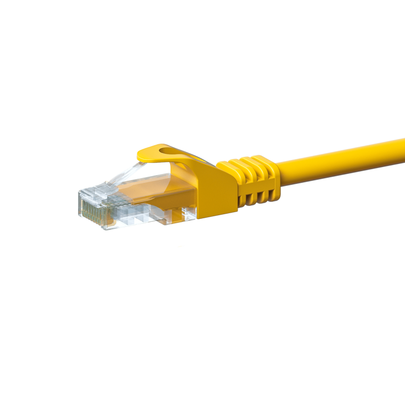 Câble CAT5e UTP CCA jaune - 1.50m