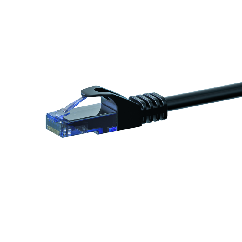Câble CAT6A UTP 100% cuivre noir - 15m