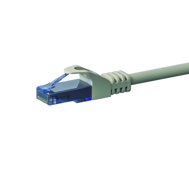 Câble CAT6A UTP 100% cuivre gris - 0.25m