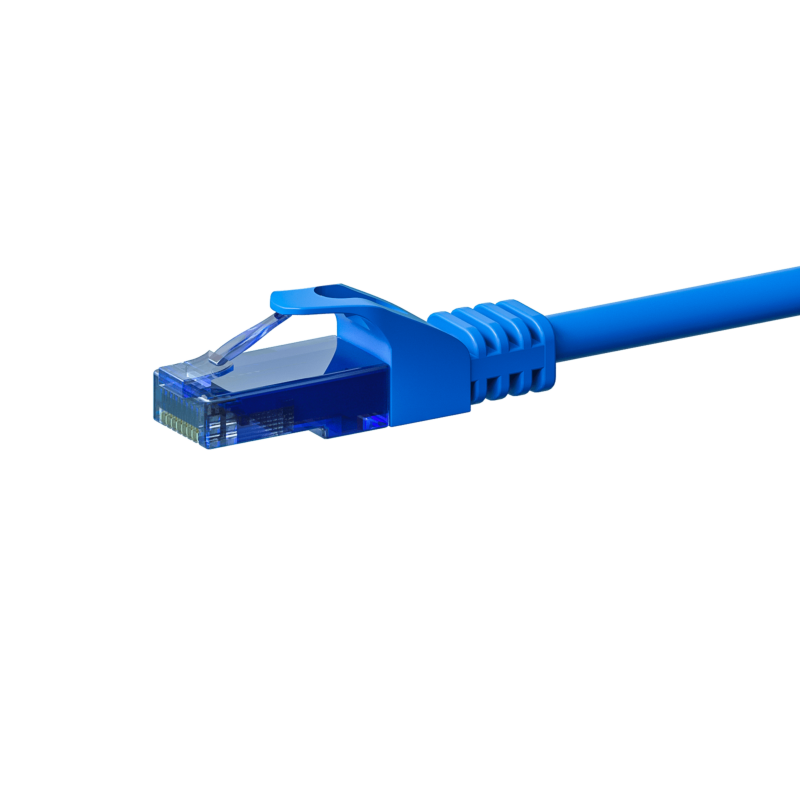Câble CAT6A UTP 100% cuivre bleu - 7.50m